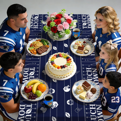3Pcs Navy Rugby Field Party Tablecloth - Grencian