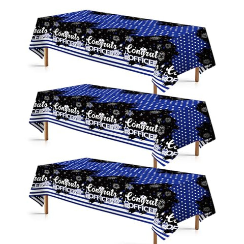 3Pcs Police Academy Graduate Party Tablecloth