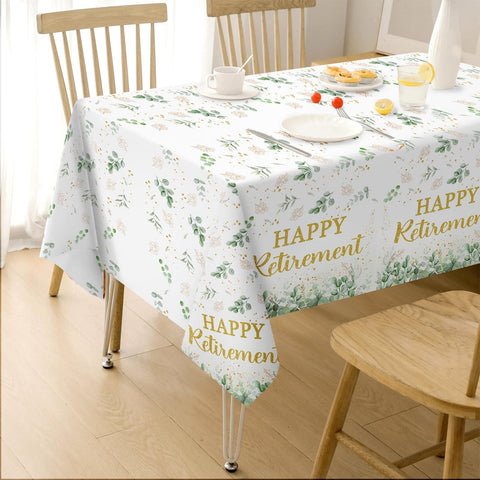 3Pcs Sage Green Retirement Party Tablecloth - Grencian