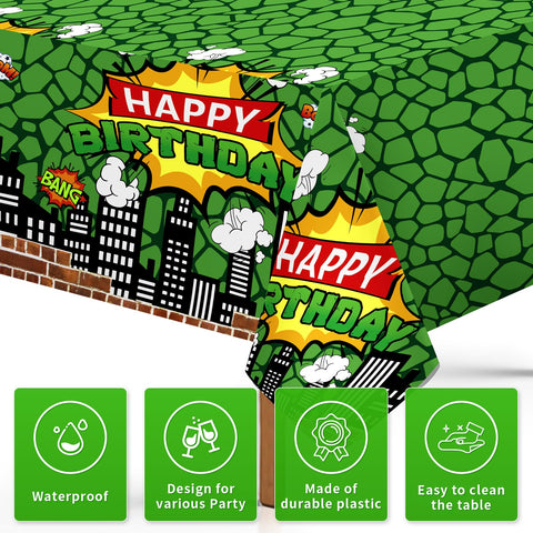 3Pcs Turtle Birthday Party Tablecloth - Grencian