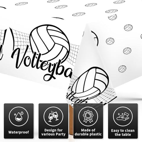 3Pcs Volleyball Party Tablecloth - Grencian