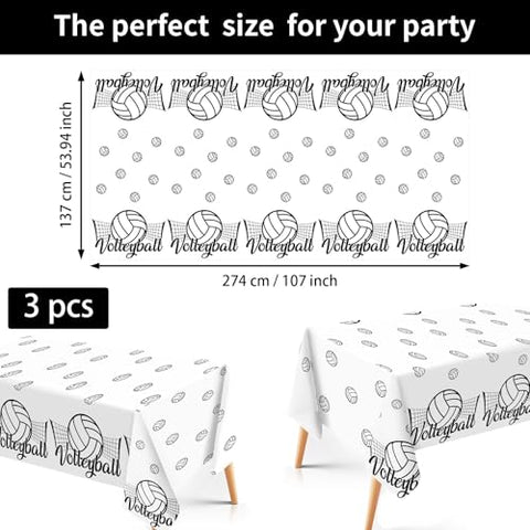 3Pcs Volleyball Party Tablecloth - Grencian