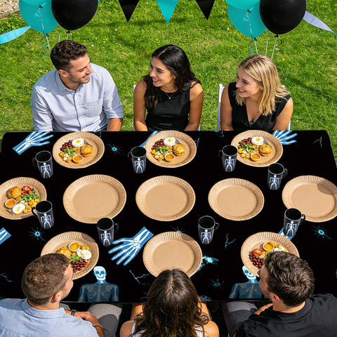 3Pcs X Ray Skeleton Party Tablecloth - Grencian
