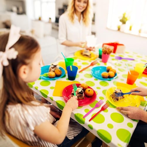 420 Pcs Rainbow Disposable Plastic Forks - Grencian