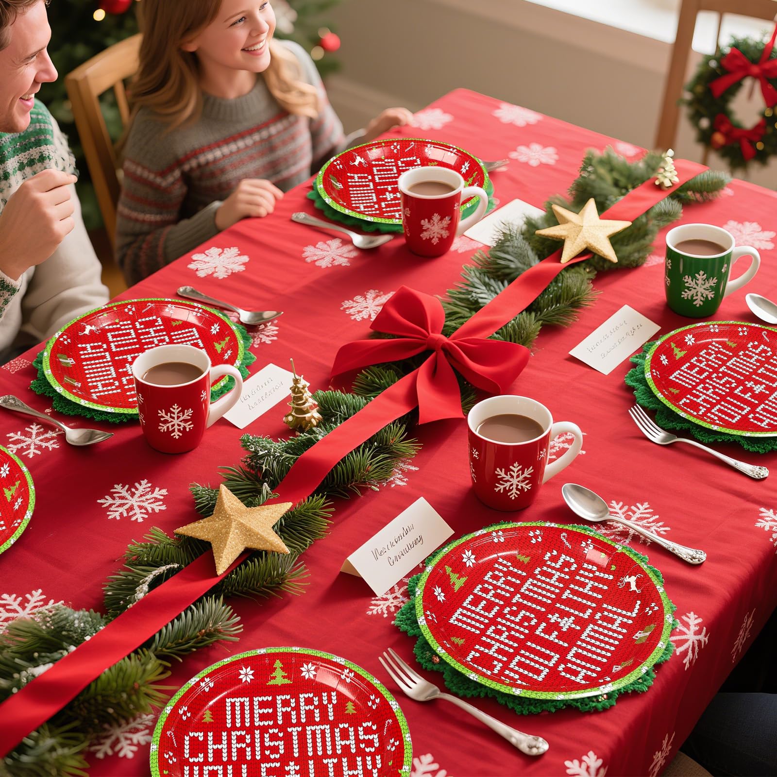 50 Pcs 10 Inch Funny Xmas Movie Party Paper Plates - Grencian