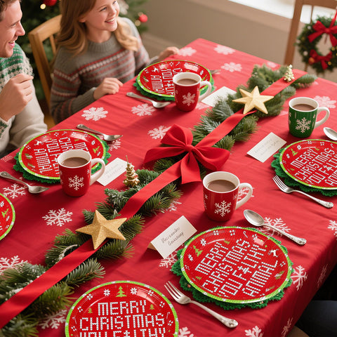 50 Pcs 10 Inch Funny Xmas Movie Party Paper Plates - Grencian