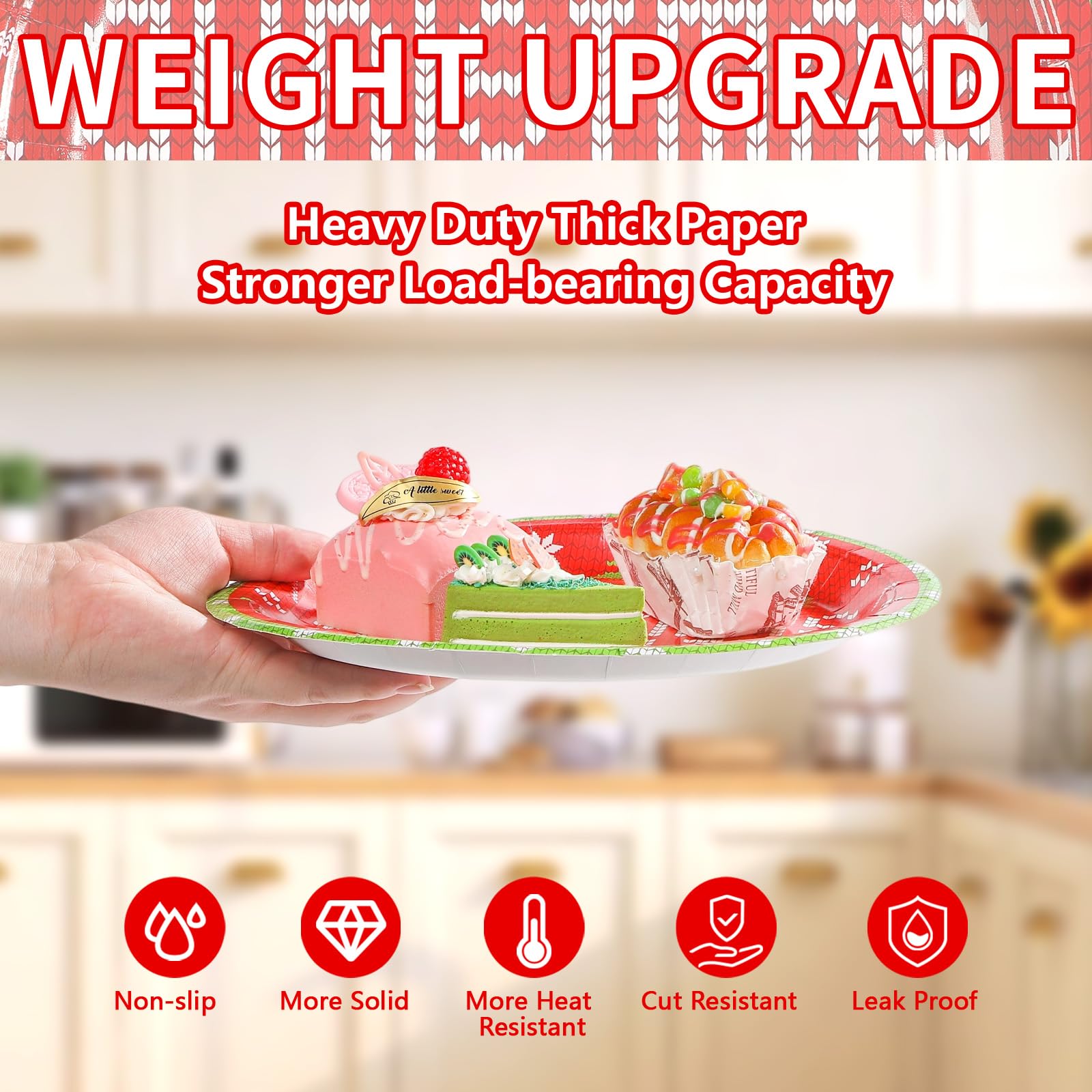 50 Pcs 10 Inch Funny Xmas Movie Party Paper Plates - Grencian