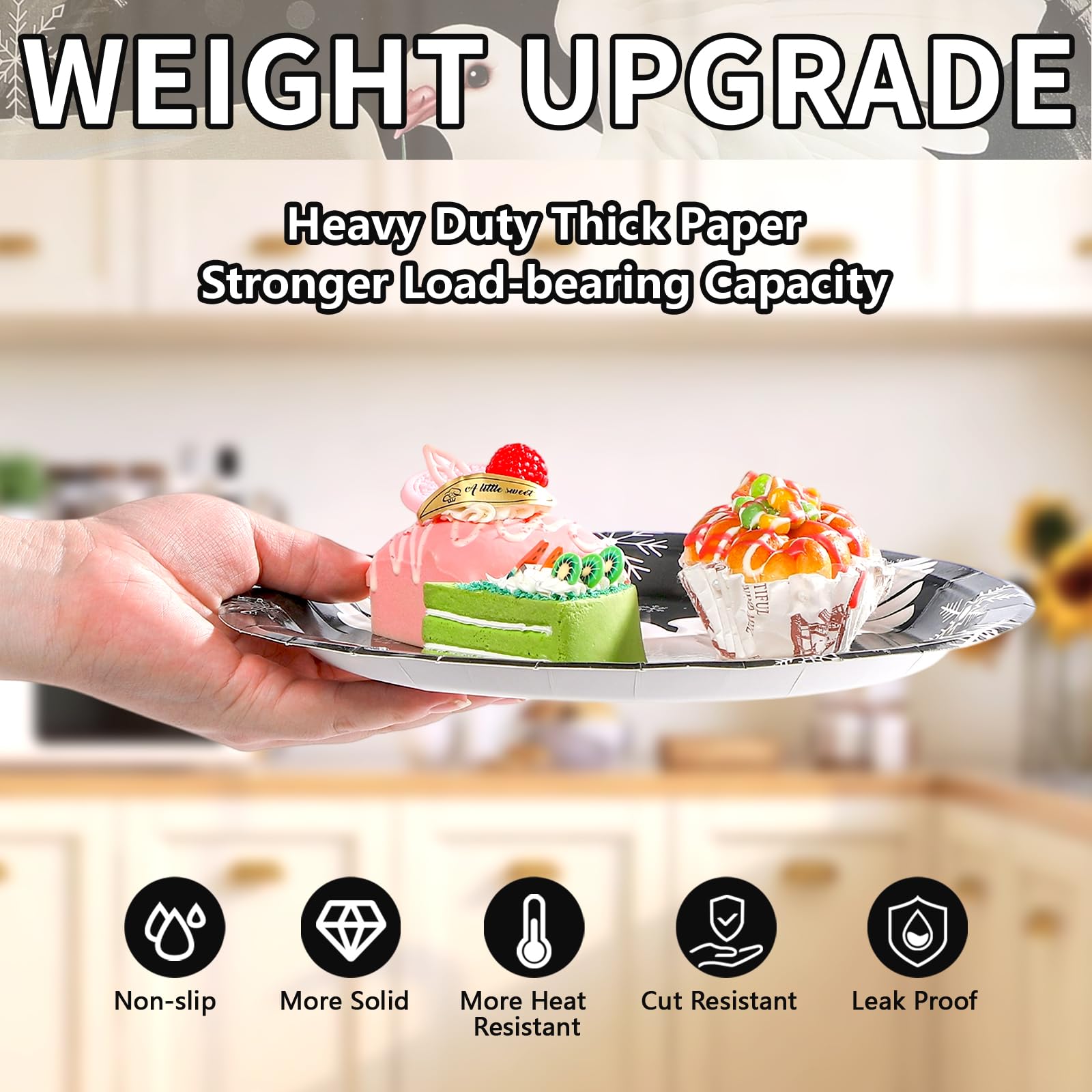 50 Pcs 10 Inch Peace on Earth Pigeon Party Paper Plates - Grencian