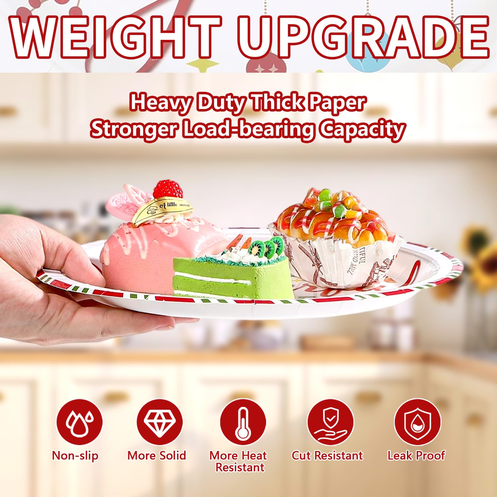 50 Pcs 10 Inch Wonderful Time Party Paper Plates - Grencian