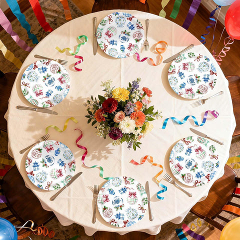 50 Pcs 10-inch Christmas Bauble Party Paper Plates - Grencian