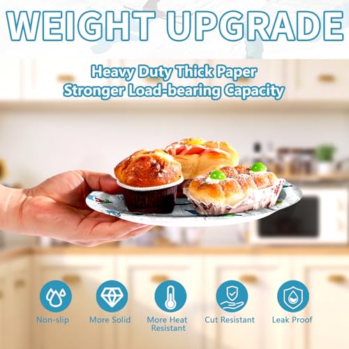 50 Pcs 10-inch Winter Ski Party Paper Plates - Grencian