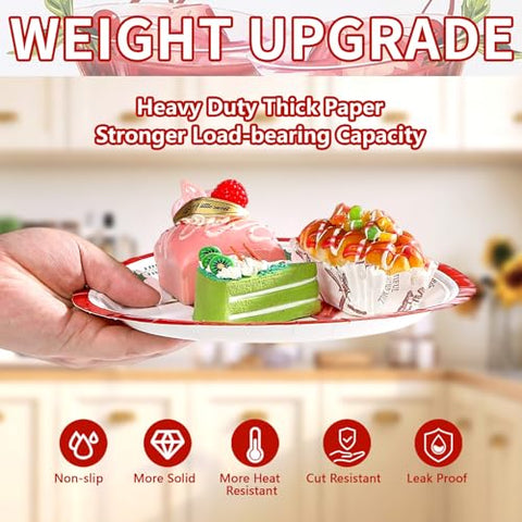 50 Pcs 9 Inch Cheers Cocktail Party Paper Plates - Grencian