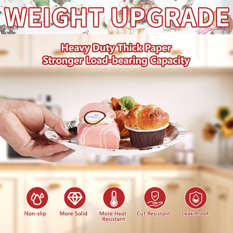 50 Pcs 9 Inch Christmas Dog Party Paper Plates - Grencian