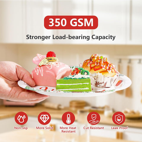 50 Pcs 9 Inch Christmas Nativity Party Paper Plates - Grencian