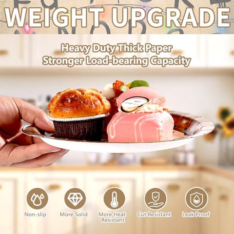 50 Pcs 9 Inch Alphabet Party Paper Plates - Grencian