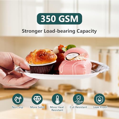 50 Pcs 9-inch Christmas Snow Bear Party Paper Plates - Grencian