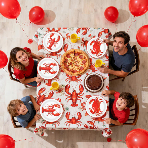 50 Pcs 9-inch Crawfish Boil Party Paper Plates - Grencian