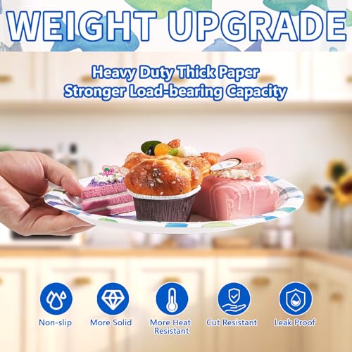 50 Pcs 10-inch Fish Party Paper Plates - Grencian