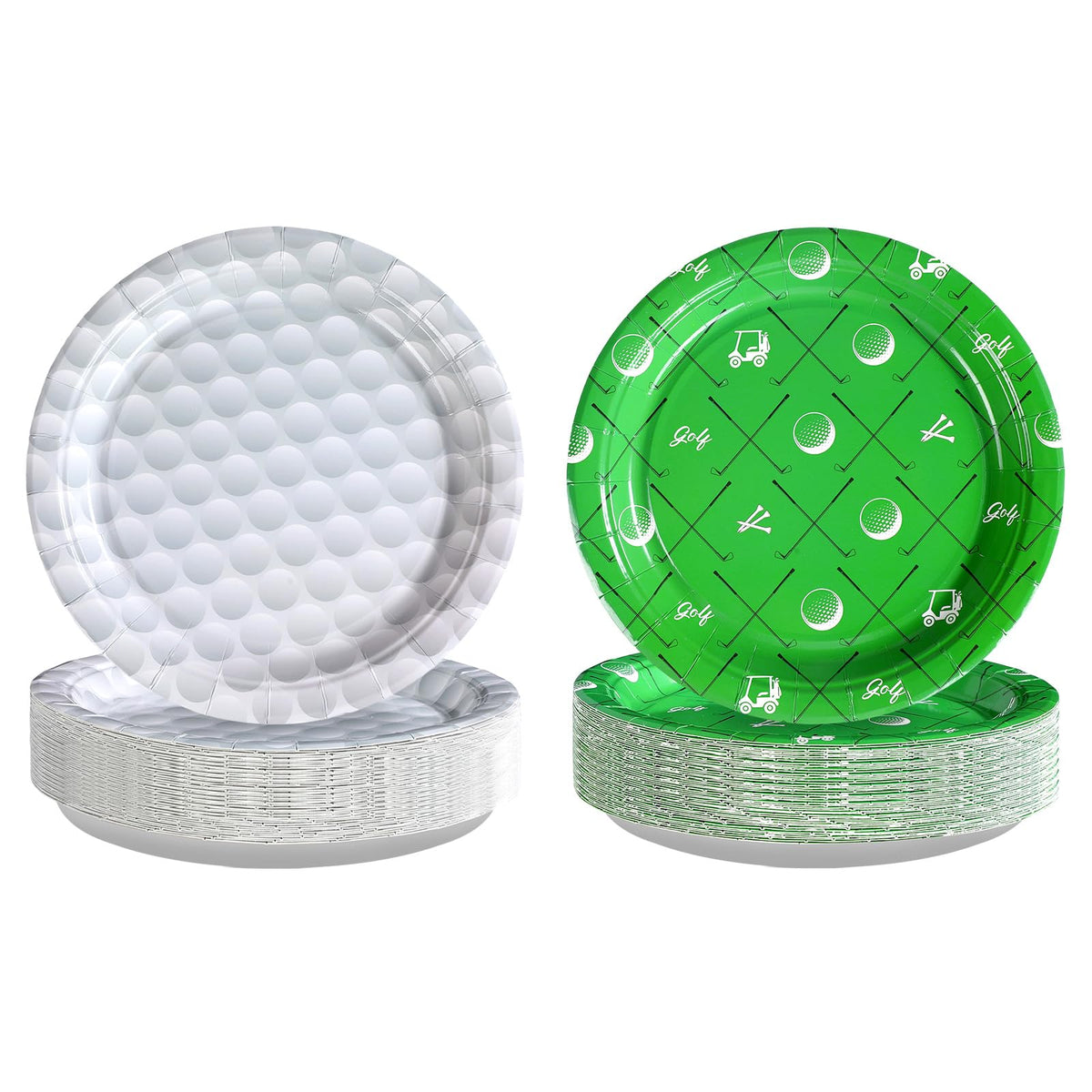 50 Pcs 9-inch Golf Ball Party Paper Plates
