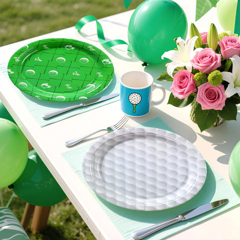 50 Pcs 9-inch Golf Ball Party Paper Plates