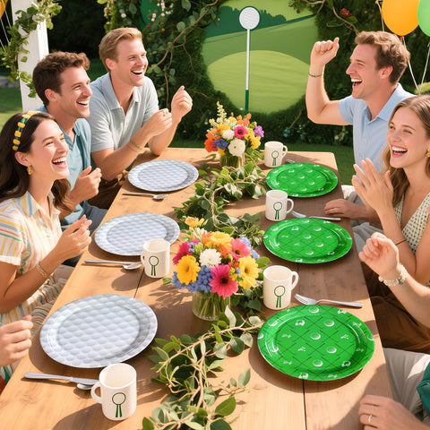50 Pcs 9-inch Golf Ball Party Paper Plates