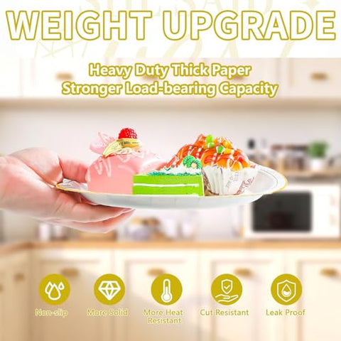 50 Pcs 9-inch Happy Engagement Party Paper Plates