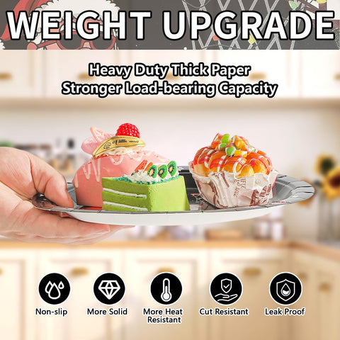 50 Pcs 9 Inch Santa Dunk Party Paper Plates - Grencian