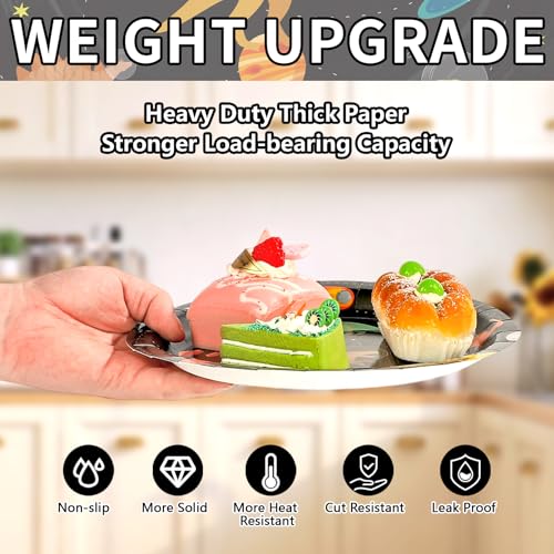 50 Pcs 9-inch Space Dinosaur Party Paper Plates - Grencian