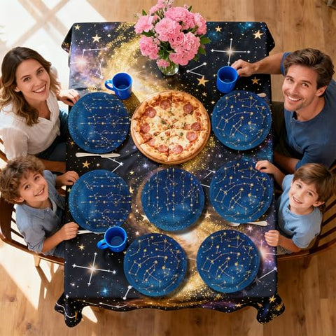 50 Pcs 9-inch Starry Night Party Paper Plates - Grencian
