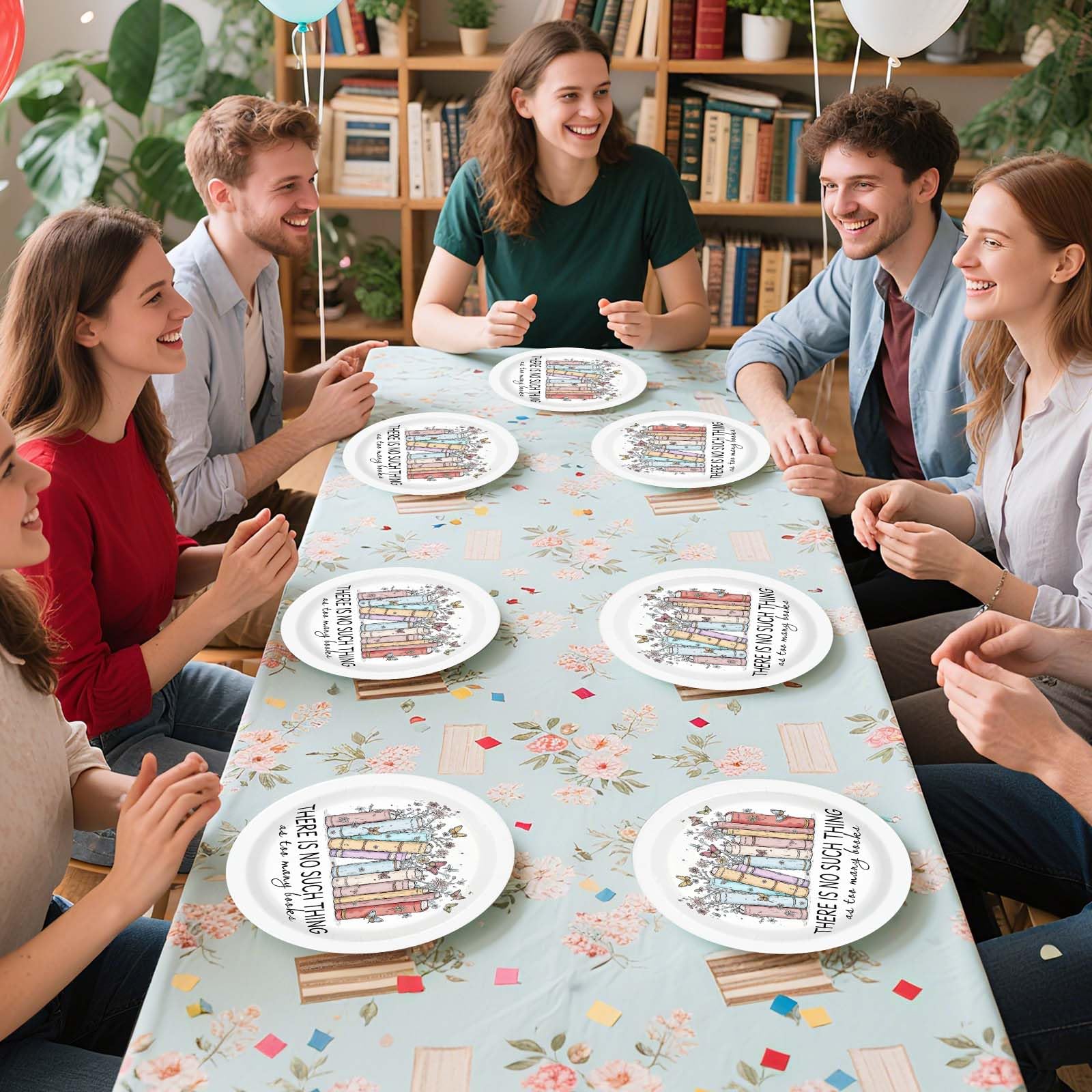 50 Pcs 9-inch Storybook Party Paper Plates - Grencian