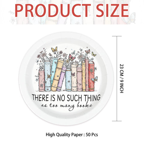 50 Pcs 9-inch Storybook Party Paper Plates - Grencian