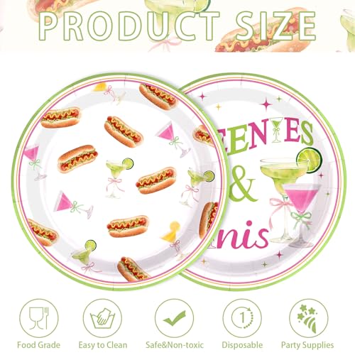 50 Pcs 9-inch Weenies and Tinis Party Paper Plates - Grencian