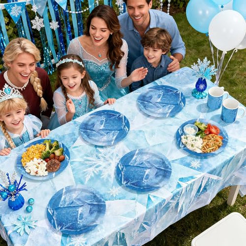 50 Pcs 9-inch Winter Frozen Party Paper Plates - Grencian