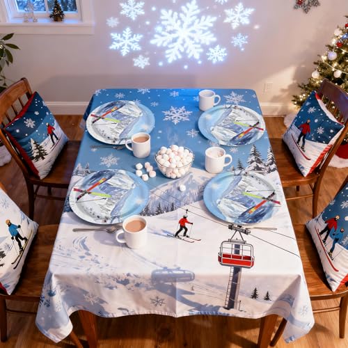 50 Pcs 9-inch Winter Ski Party Paper Plates - Grencian