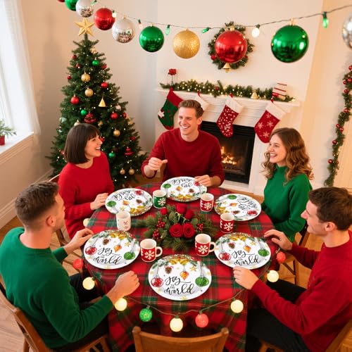 50 Pcs Christmas Balls Pine Cone Party Paper Plates - Grencian