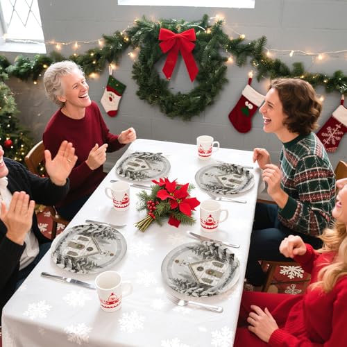 50 Pcs Christmas Church Party Paper Plates - Grencian