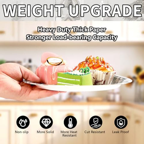 50 Pcs Christmas Church Party Paper Plates - Grencian