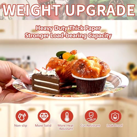 50 Pcs Christmas Cowboy Party Paper Plates - Grencian