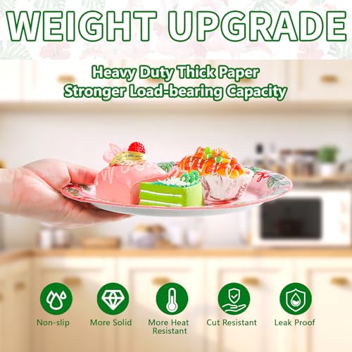 50 Pcs Christmas Flamingo Party Paper Plates - Grencian