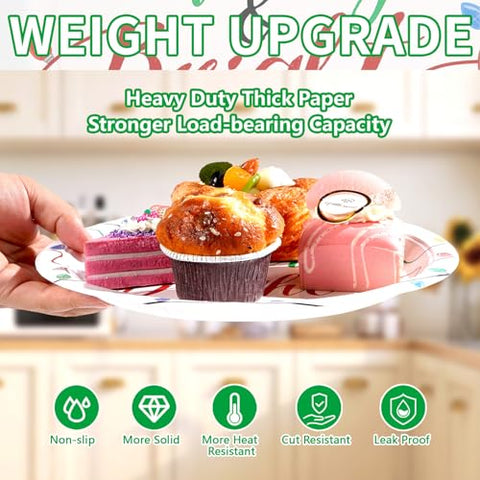 50 Pcs Christmas Light Bulb Party Paper Plates - Grencian