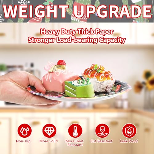 50 Pcs Christmas Mexican Cactus Party Paper Plates - Grencian