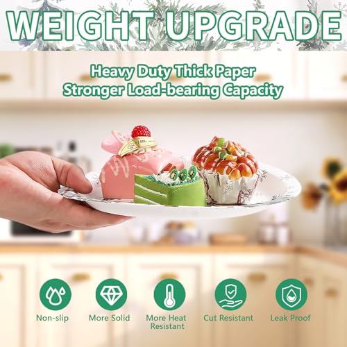 50 Pcs Christmas Tree Party Paper Plates - Grencian