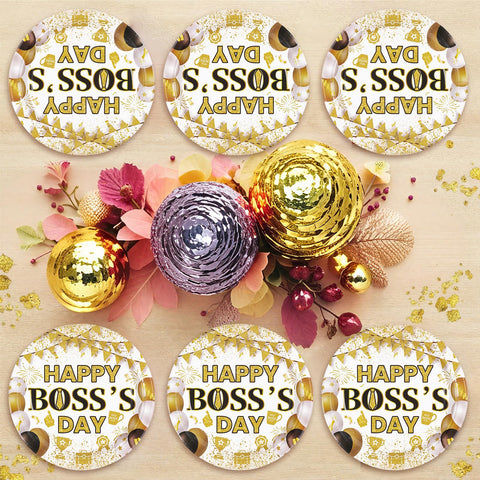 50 Pcs Happy Boss's Day Party Paper Plates - Grencian