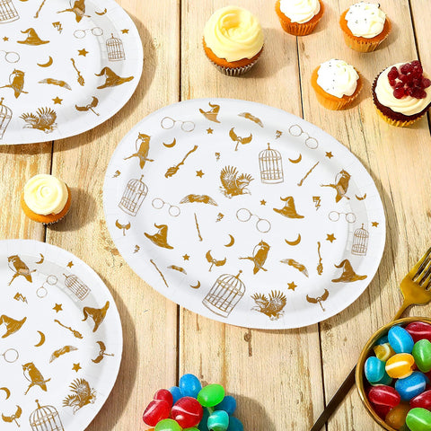 50 Pcs Magic Oval Paper Plates - Grencian