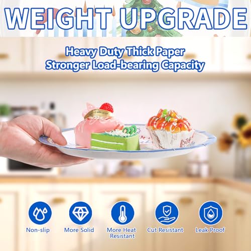 50 Pcs Merry Chrismukkah Party Paper Plate - Grencian