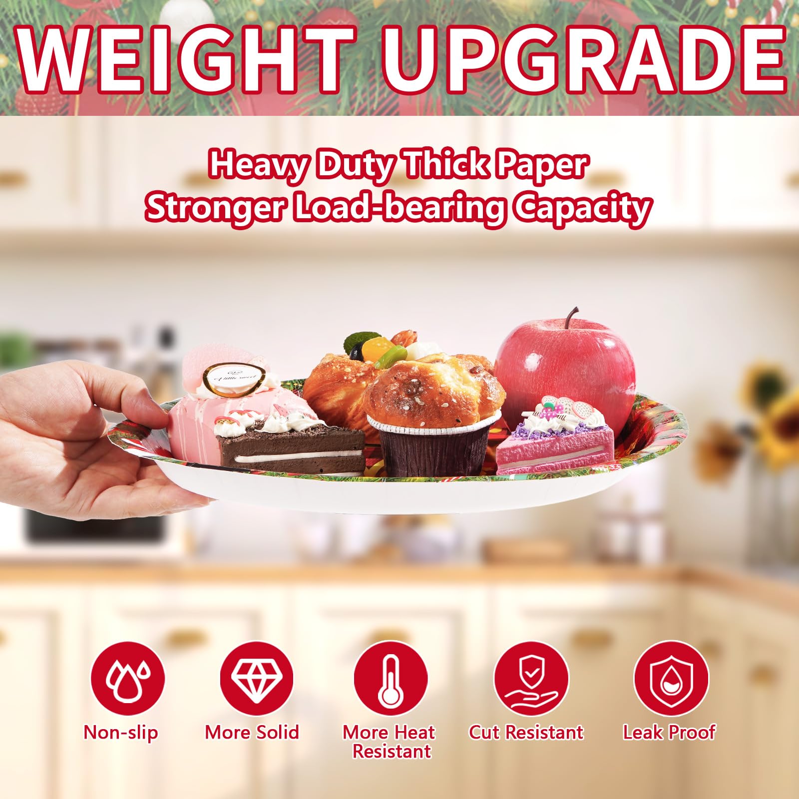 50 Pcs Mexican Feliz Oval Paper Plates - Grencian