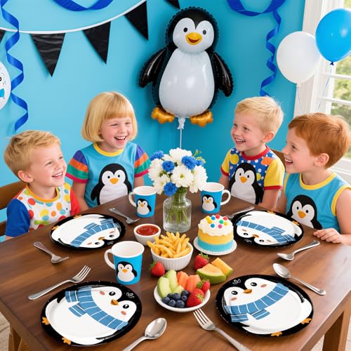 50 Pcs Penguin Party Paper Plates