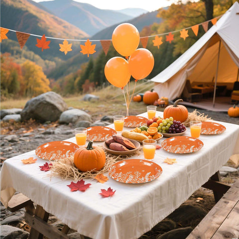 50 Pcs Fall Wildflower Party Paper Plates - Grencian