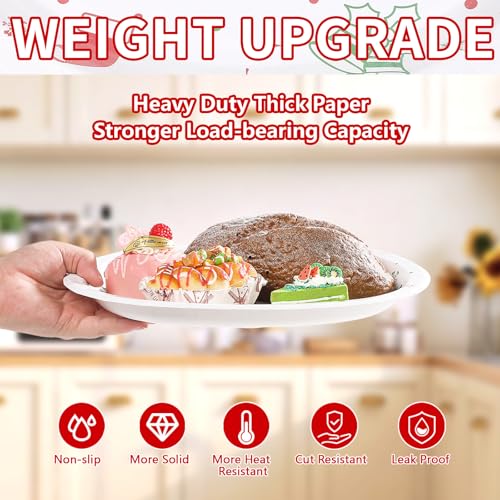 50Pcs Merry Friendsmas Oval Paper Plates - Grencian