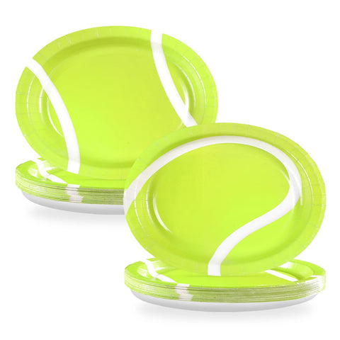 50Pcs Tennis Oval Paper Plates - Grencian